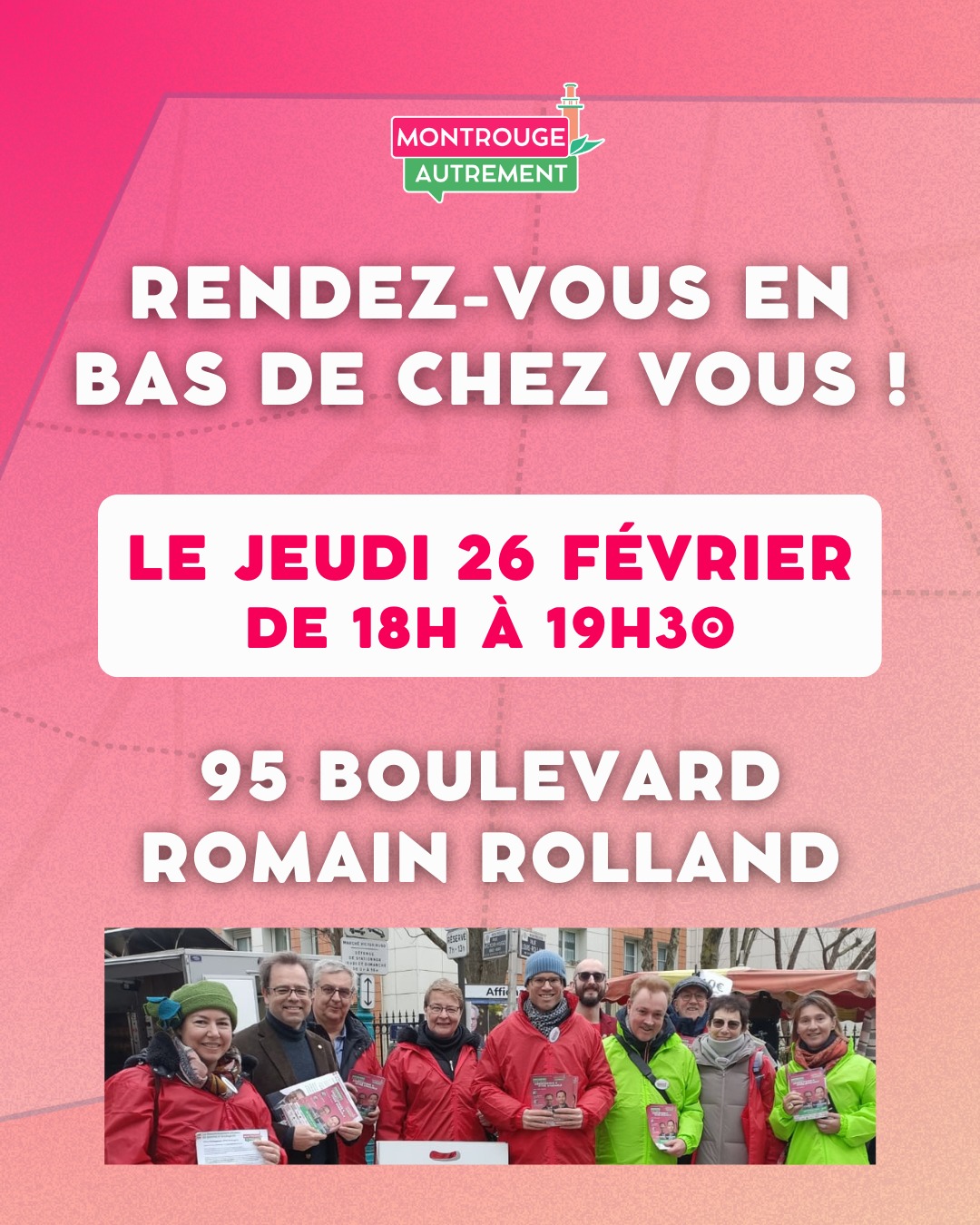Vous souhaitez échanger avec nous ? Nous serons en bas de chez vous ce soir de 18h à 19h30 au 95 boulevard Romain Rolland !

#montrouge #montrougeautrement #municipales #montrouge2026 #municipales2026