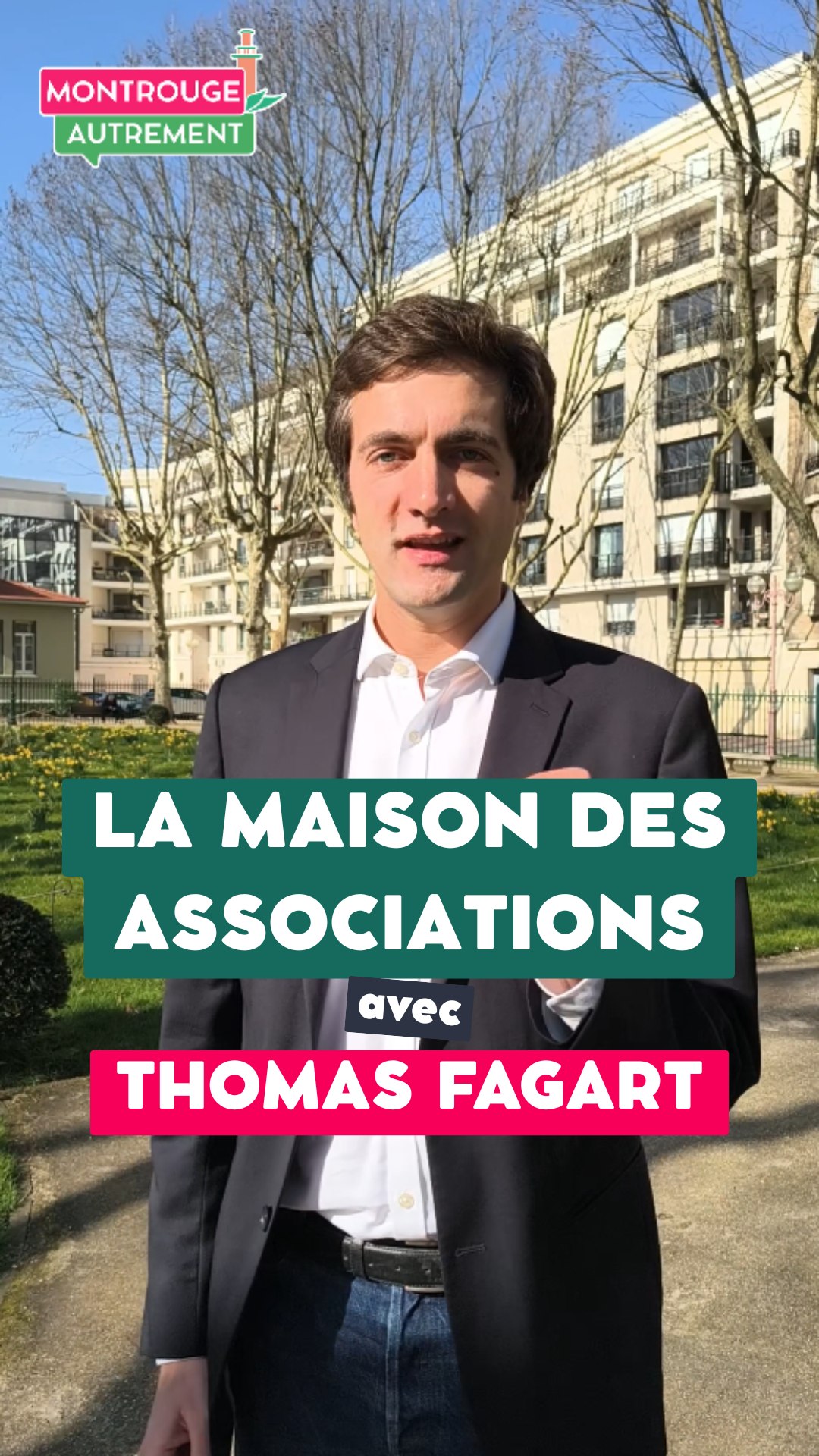Thomas Fagart, 39 ans, Économiste, nous parle de la maison des associations !

Pour réellement changer les choses à Montrouge, rendez-vous les 15 et 22 mars !

#montrouge #montrougeautrement #municipales #montrouge2026 #municipales2026